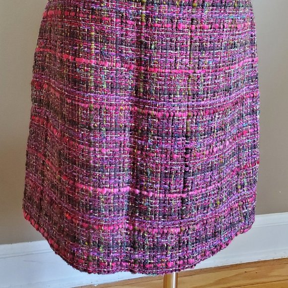 Doncaster Wool Boucle Tweed A-Line Skirt Small - Picture 7 of 15